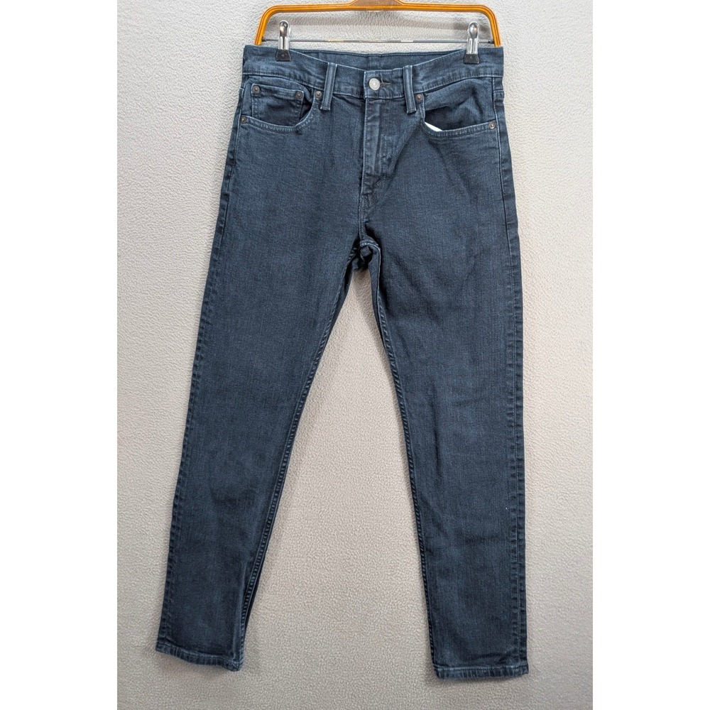 Levi's 502 Taper Jeans Men's 30x32 Stretch Blue Dark Wash Cotton Casual Denim